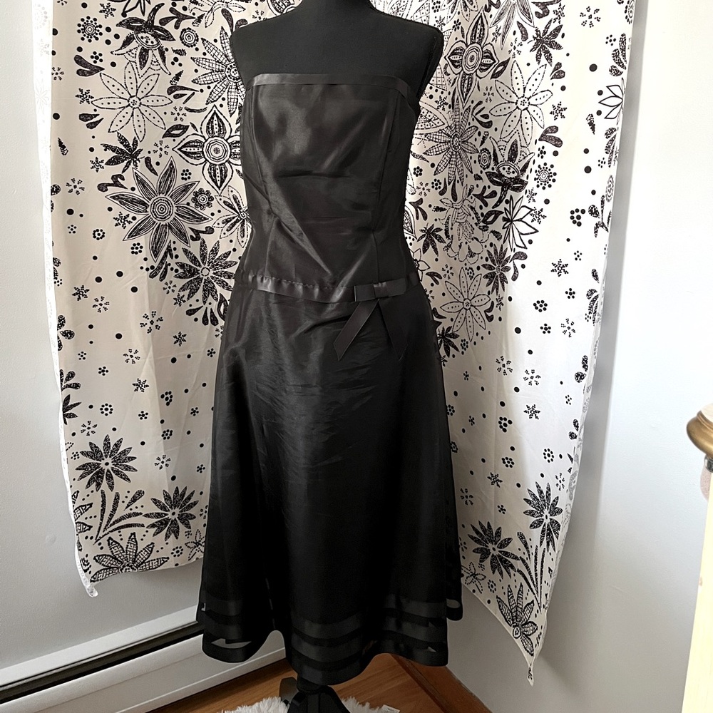 Dessy Collection Black Dress SZ 12 - Picture 2 of 6